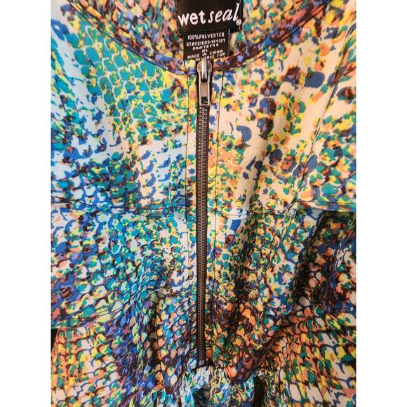 Wet Seal Rainbow Snake Skin Women's Dress Adjustable Straps SZ XL Y2K - Picture 5 of 8